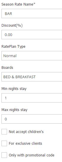 2. Rate Plan Details