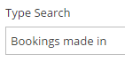 2. Type of Search Dropdown