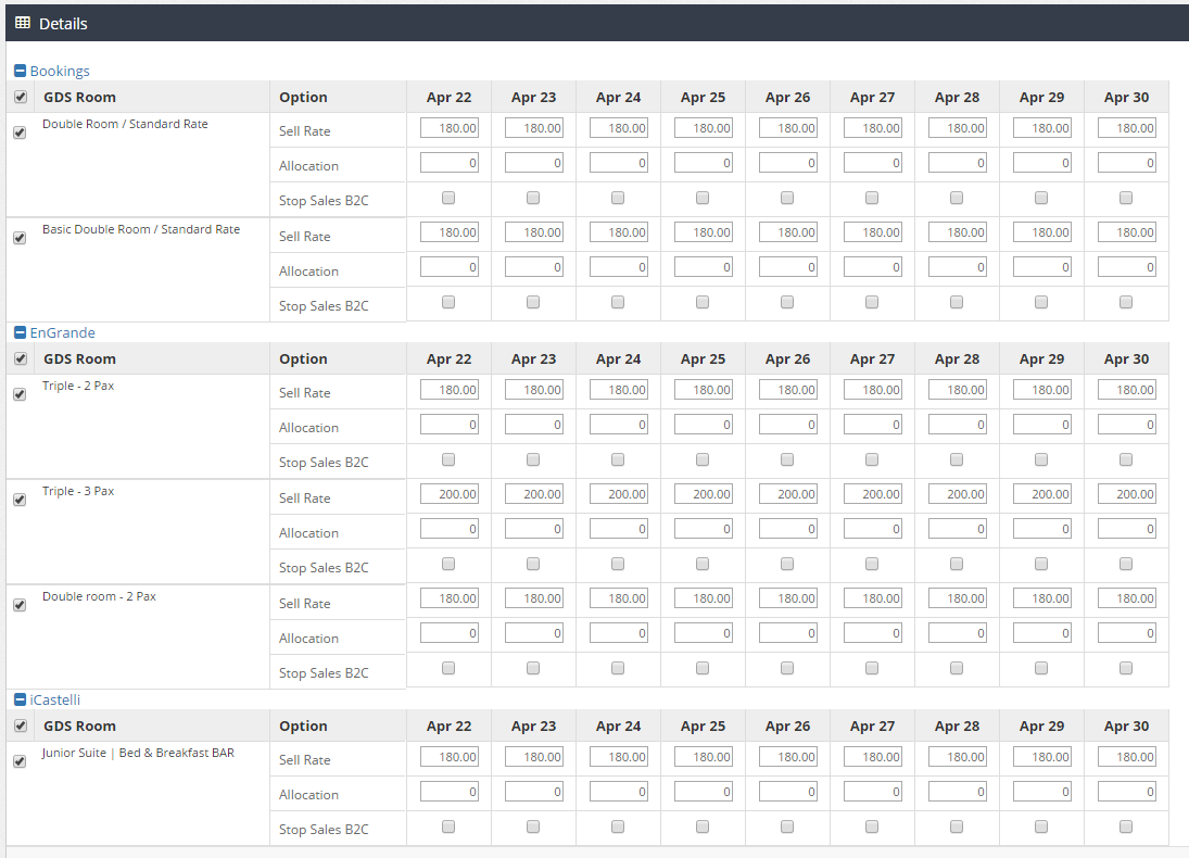 7. Details (of all the information selected in the previous steps)