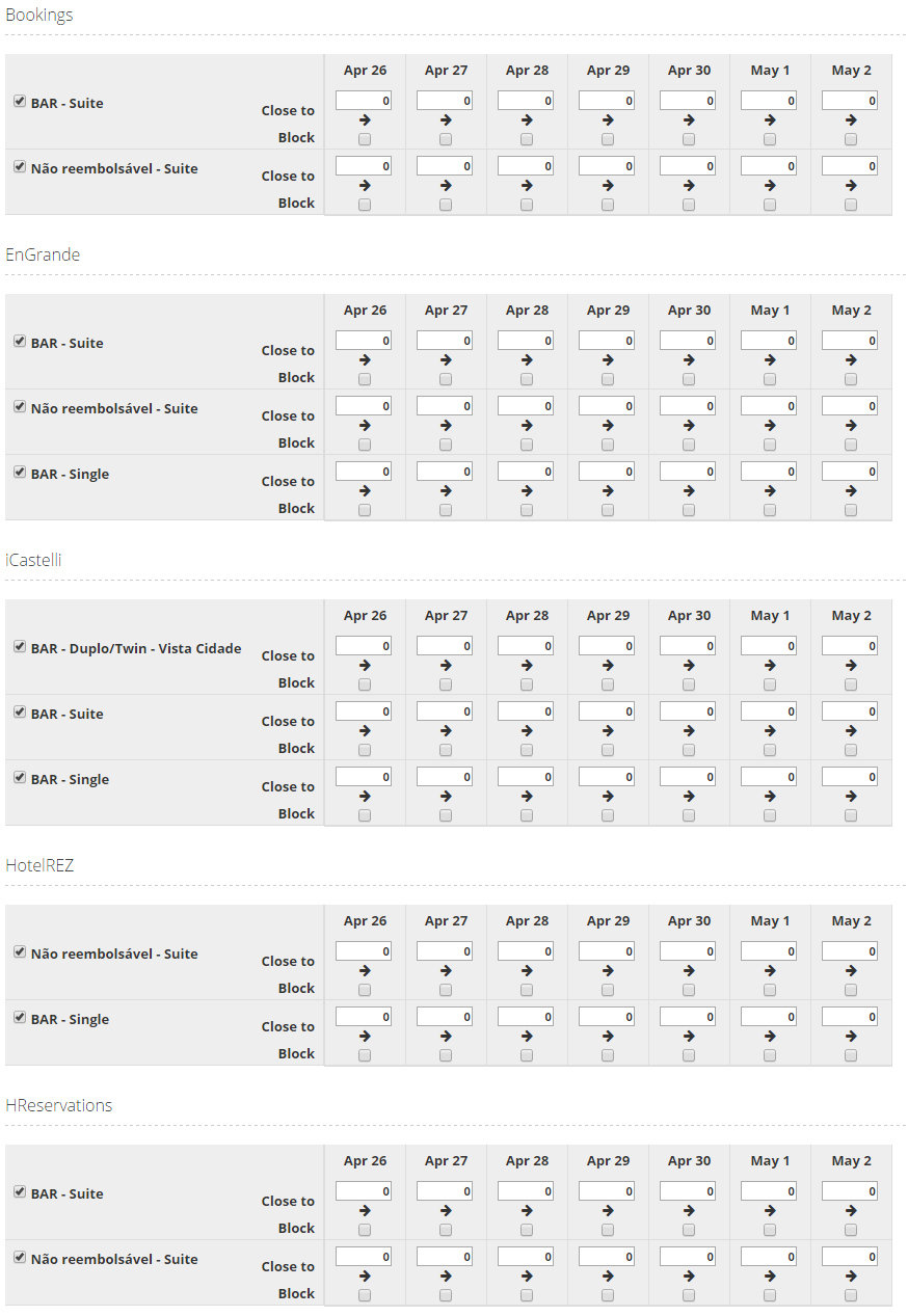 4. Extranets Bookings List